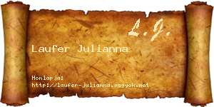 Laufer Julianna névjegykártya